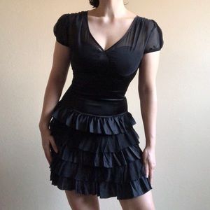 Betsey Johnson silky ruffly party dress